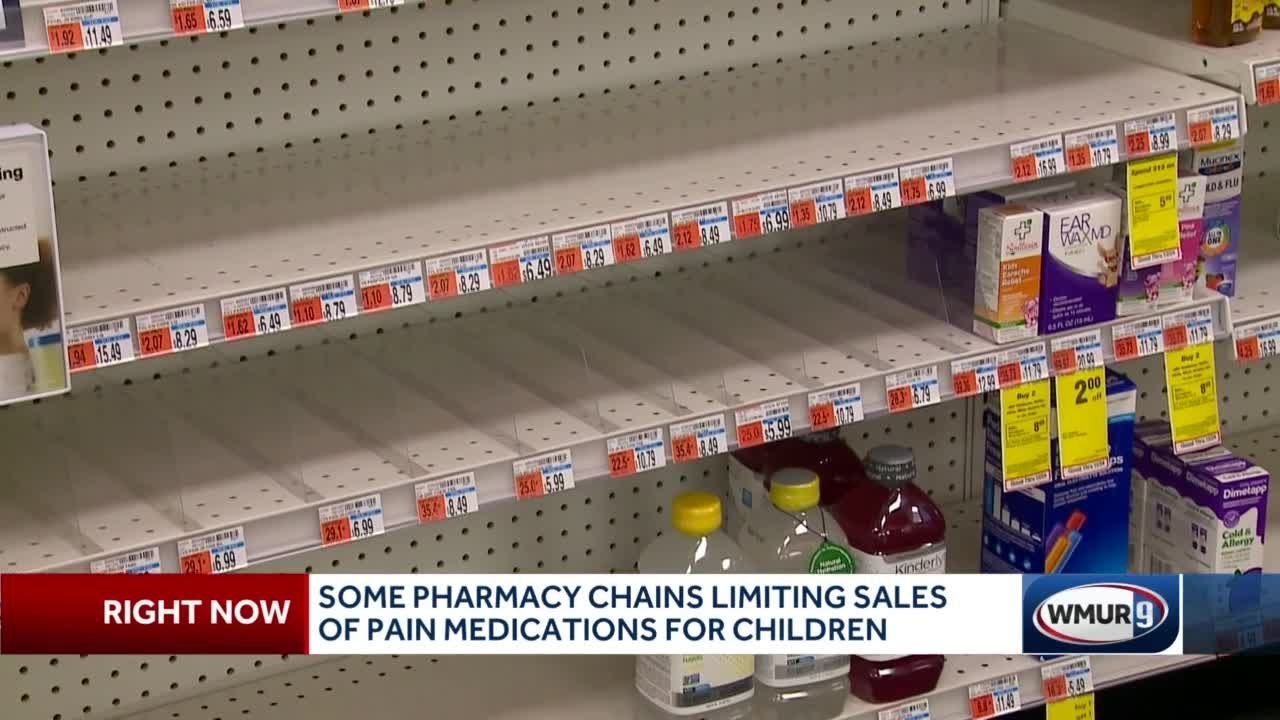 Some pharmacy chains limiting sales of pain medications for children