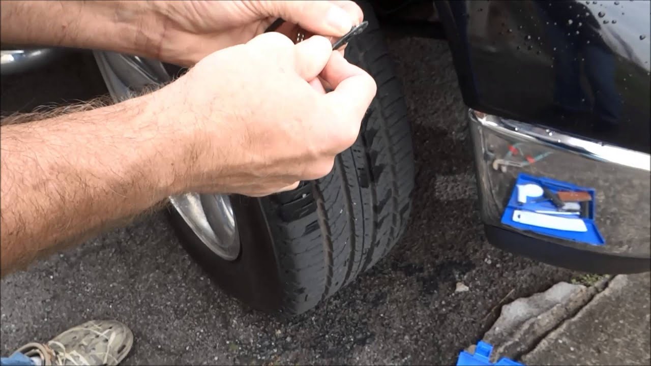 How to Fix a Flat Tire - Nail or Screw removal - YouTube