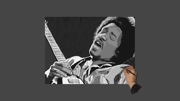 How To Draw a PORTRAIT JIMI HENDRIX