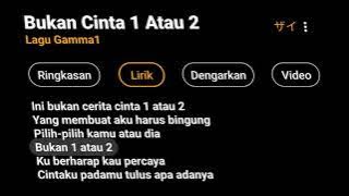 [CCP] MENTAHAN OVERLAY LIRIK LAGU GAMMA 1 - BUKAN CINTA 1 ATAU 2