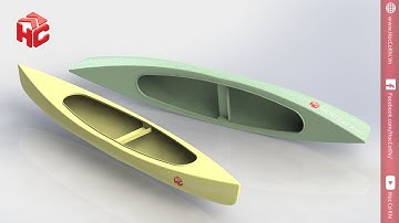 [hoccokhi] Hướng dẫn vẽ thuyền kayak bằng surface trên Inventor | kayaks in Inventor