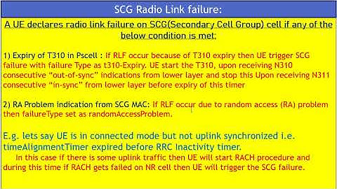 5G NR RLF(Radio Link Failure) Reason