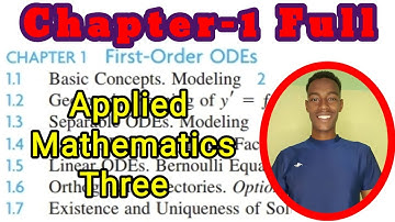 First-Order ODEs ; Applied Mathematics Three ; ATC TUBE:MUJA