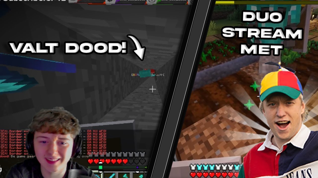 Minecraft live stream highlights - HIJ VALT DOOD 😂