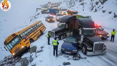 Icy Road Madness Caught on Camera- Dash Cam Shows Drivers Can