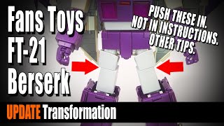 Update: Fans Toys FT-21 Berserk [Blitzwing]: Rock FX Review