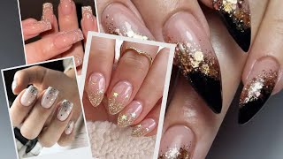 Unique And Stylish New years Glitter Nail Designs 2024 | Glitter And shining Nail Designs 2024