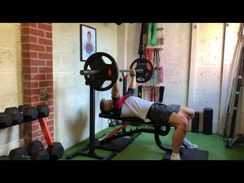 Barbell Bench Press w/ Shoulder Saver Band