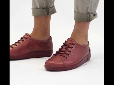 warmte Oven toernooi Shuperb™ ECCO Soft 2.0 Ladies Leather Trainers Syrah - YouTube