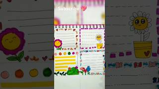 PAPER NOTES DOODLES 💕| Draw frame doodles for your planner #shorts #youtubeshorts #art #creativeart