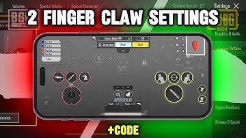 2 finger claw settings pubg mobile & bgmi 💥 Best layout +Code ☑️ copy & use