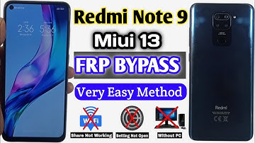 Redmi Note 9 Frp Bypass MIUI 13 | Redmi Frp Bypass MIUI 13 | Redmi Note 9 Frp Unlock Without Pc 2025