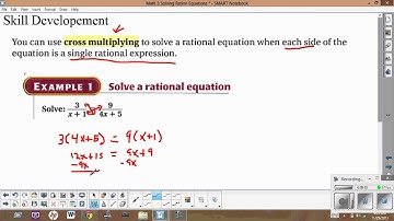 Math 3 Solving Rational Equations  Cross Multiplying
