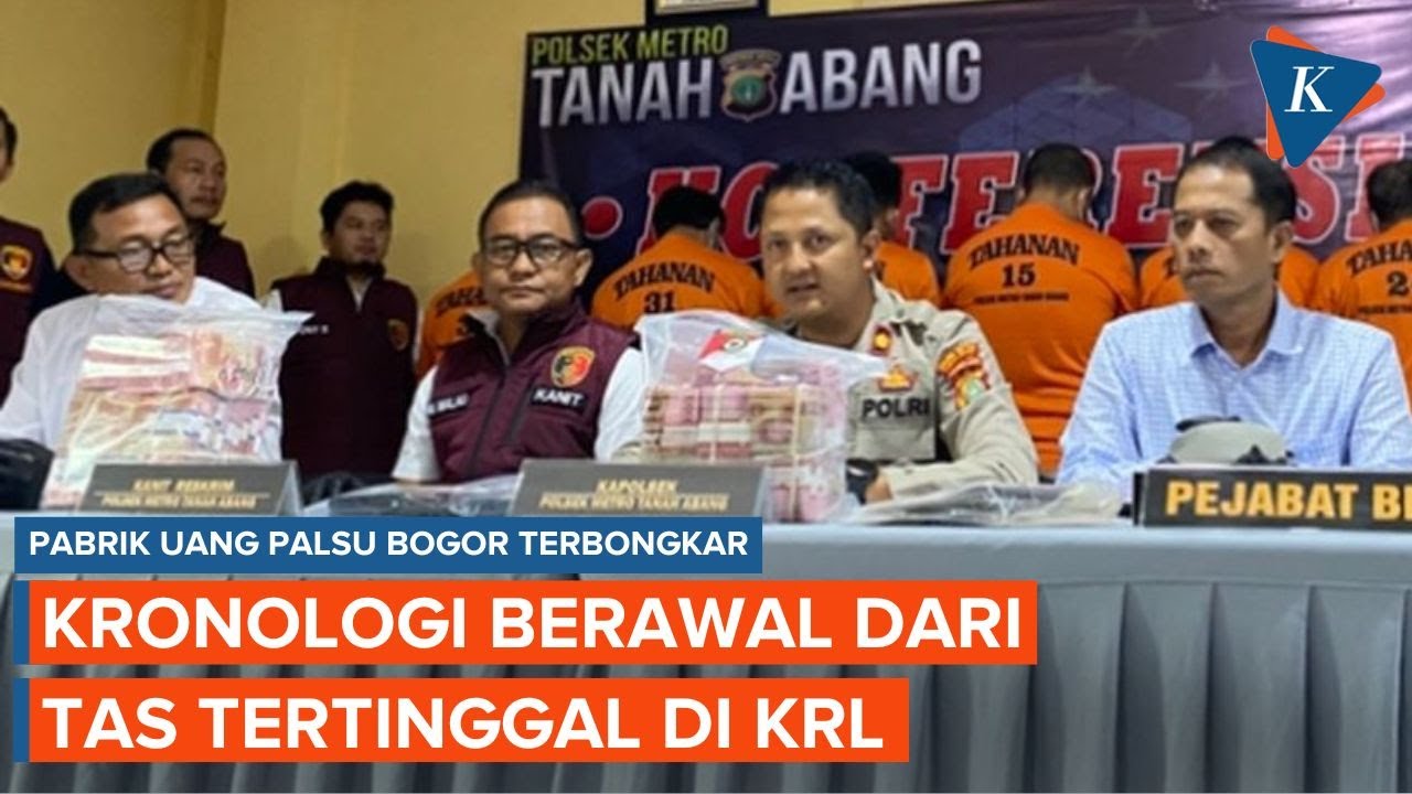 Kronologi Pabrik Uang Palsu di Bogor Terbongkar, Berawal dari Temuan Tas di KRL