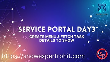 Service Portal D3 - Create Menu & Fetch Task Details To Show