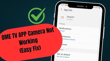 OME TV APP Camera Not Working -  (Easy Fix)