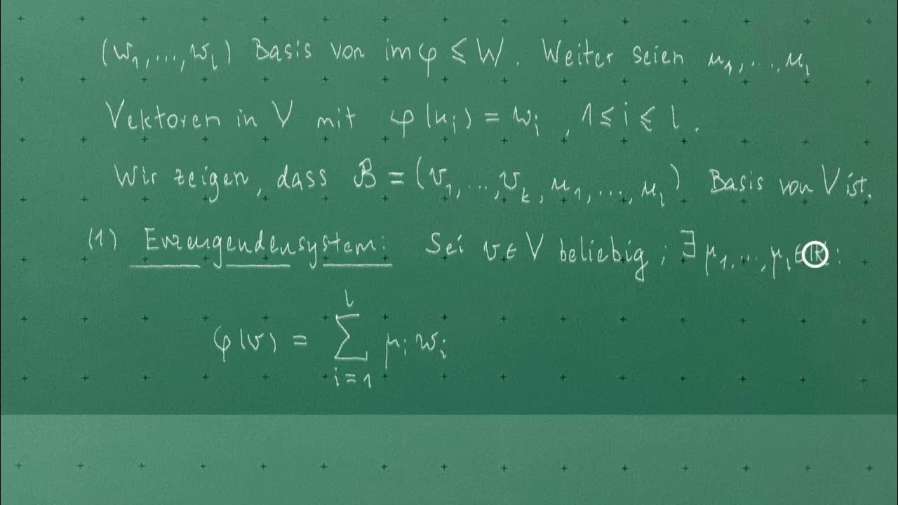 MathePlus / Video 10.47 Die Dimensionsformel für lineare Abbildungen