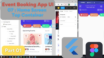 Home Screen - Top Container - Part 01 | Event Booking App UI Kit in Flutter
