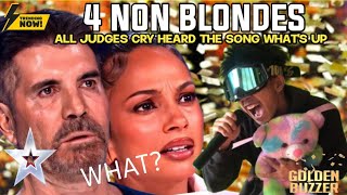 Golden Buzzer : Simon Cowell cried when he heard the song 4 non blondes with an extraordinary voice