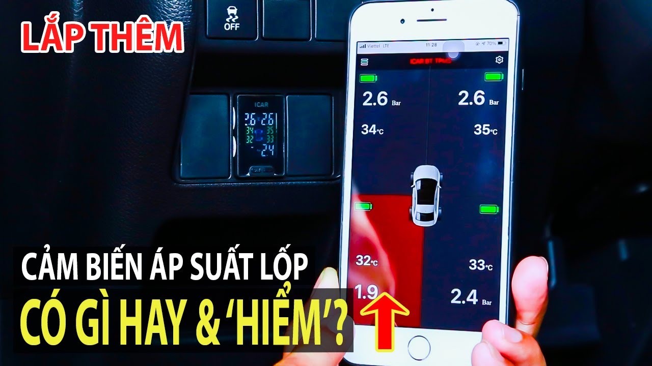 Lắp thêm cảm biến áp suất lốp vào hộc chờ - Có gì hay,... - youtube