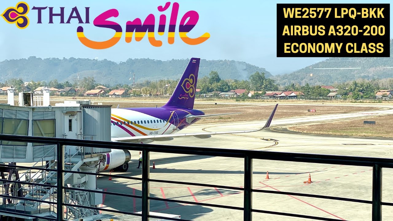 THAI SMILE AIRWAYS WE2577 LUANG PRABANG LPQ ✈ BANGKOK BKK (AIRBUS A320 ECONOMY) FLIGHT REPORT #40