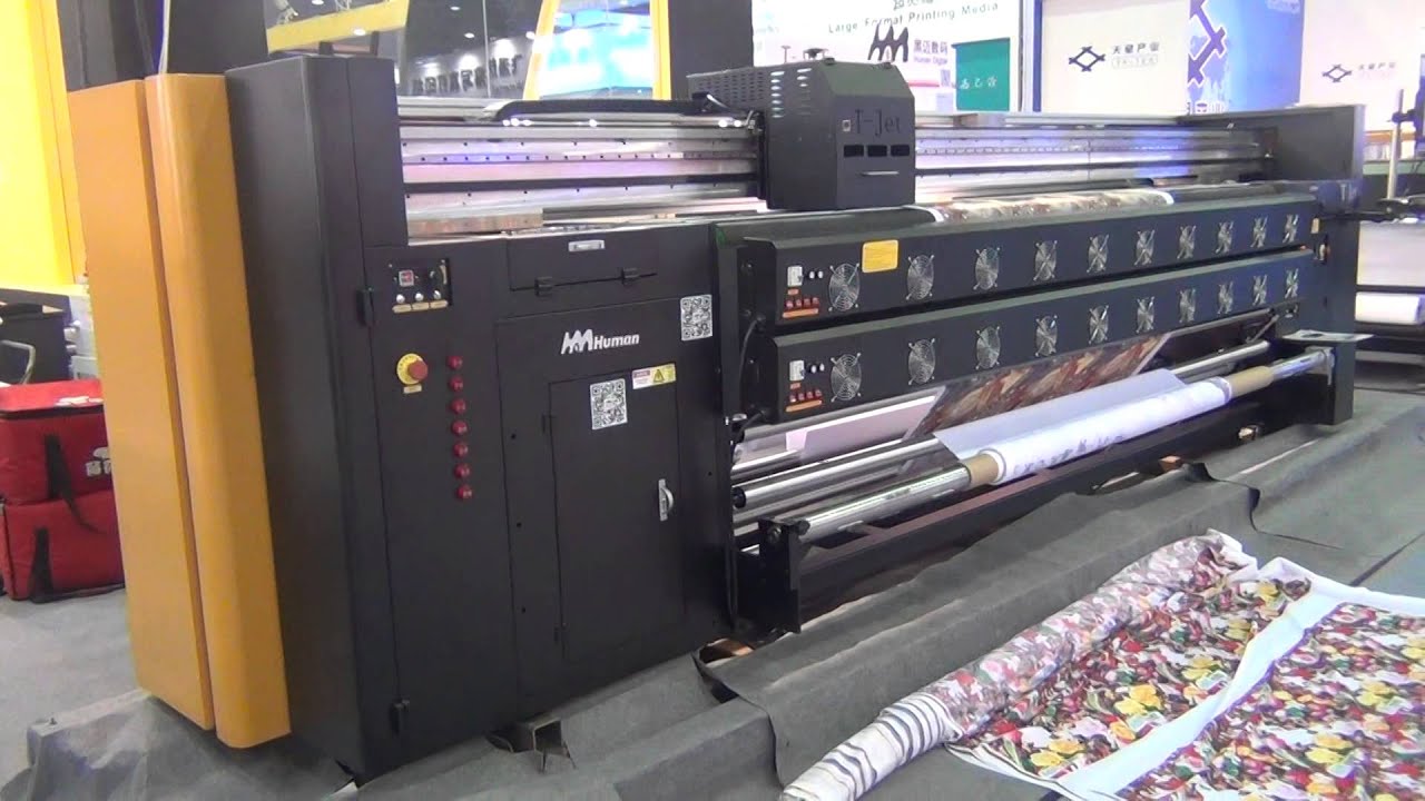 T jet 3.2m high speed direct textile printer - YouTube