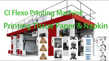 CI flexographic printing machine  Printing Tissue Paper and Napkin Paper factory real shot