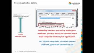 Synergis60: Inventor Templates Part 1