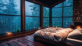 Sounds Rain and Thunder on Window ⛈ Overcome Insomnia, Relax, Study, Meditation, Sleep Quickly
