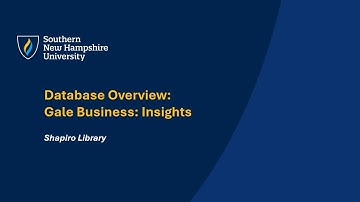 Gale Business: Insights Database Overview