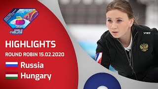 HIGHLIGHTS: Russia v Hungary - Women's round robin - World Junior Curling Championships 2020