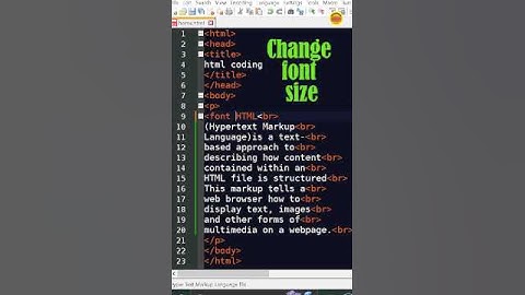How to apply line break, font size, font color, bold face etc (html 3) #html #coding #toturial