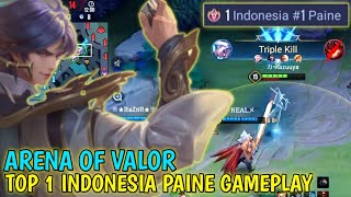AOV : TOP 1 INDONESIA PAINE GAMEPLAY | BEST BUILD PAINE - ARENA OF VALOR