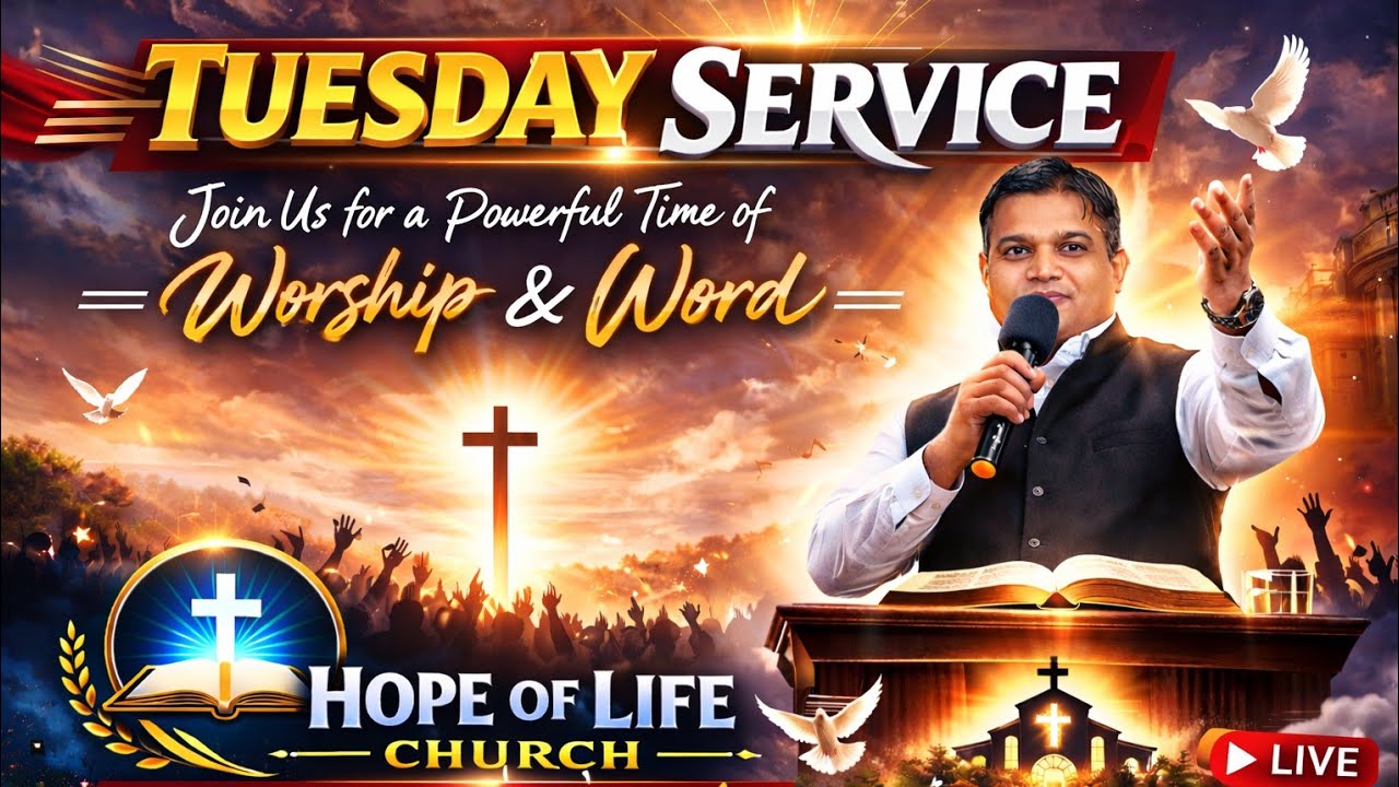 HOPE OF LIFE CHURCH | Powerful Jesus Worship ✝️ | Yeshu Ki Aradhana & Tuesday Praise 2026