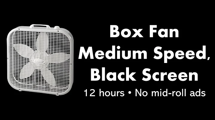 Box Fan - Medium Speed, Black Screen 💨⬛ • 12 hours • No mid-roll ads