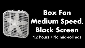 Box Fan - Medium Speed, Black Screen 💨⬛ • 12 hours • No mid-roll ads