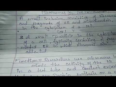D.pharm(Human Anatomy and Physiology)Topic- Microsome (chapter 1st)