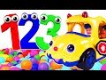 Kids Learn Colors &amp; 123s with Bus Toy | Counting Numbers 1 to 10 for Children | ABC Song, Fun Rhymes