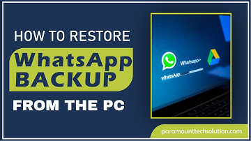 How to restore WhatsApp backup  from PC
