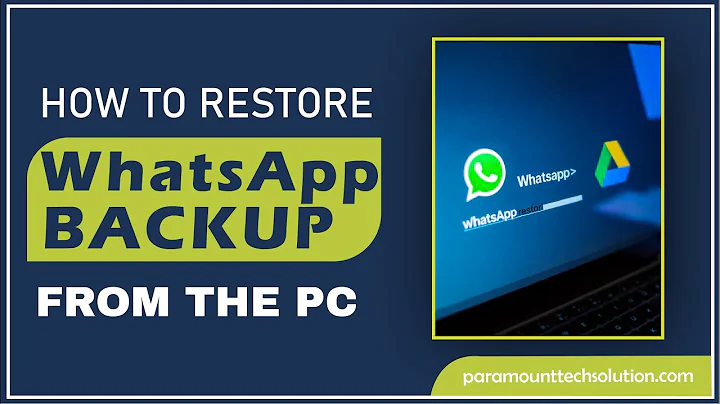 How to restore WhatsApp backup  from PC
