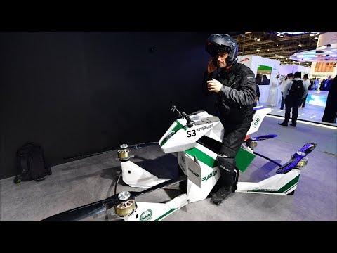 Воздушное такси, летающие мотоциклы и пожарные дроны на выставке в Дубае (новости)