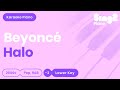 Beyoncé - Halo (Karaoke Piano) Lower Key