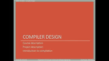 COMP442/6421 - Compiler Design - week 1 - introduction - part 2/2