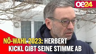 NÖ-Wahl 2023: Herbert Kickl gibt seine Stimme ab
