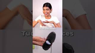 Viral Summer Hack To Change Your Sneaker Into Slip-Ons #ashortaday  #tryinghacks #trendingonshorts