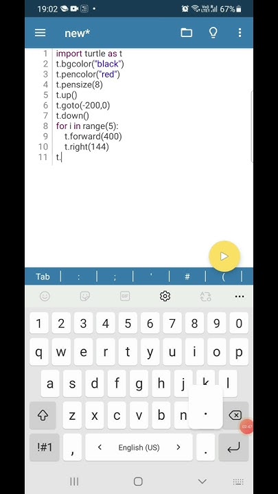 How to run Turtle python code in your mobile phone.#short video - YouTube