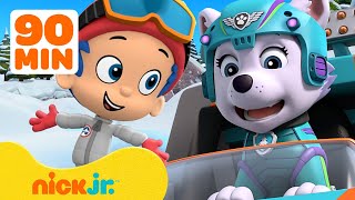 Winter & Snow Adventures With Paw Patrol ☃️ W/ Bubble Guppies, Blaze & More! | 90 Minutes | Nick Jr.