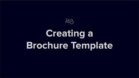 Creating a Brochure Template in HoneyBook