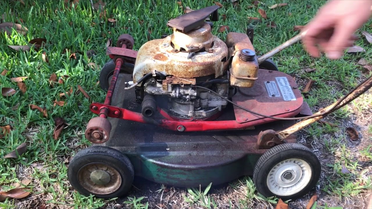 Vintage Sears Push Mower - Rebuilt Carb And Running 1960S Mower - Youtube