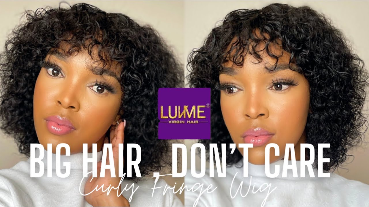 SUPER EASY CURLY WIG WITH BANGS | CURLY FRINGE WIG | WIG REVIEW + STYLING | LUVME HAIR 